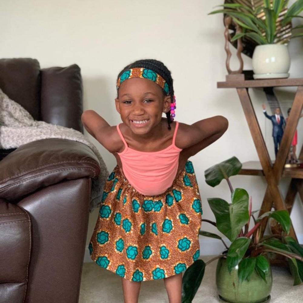 Babies So Klutch Girls African Gathered Skirt and Headband Set, Various Sizes - Picture 5 of 10